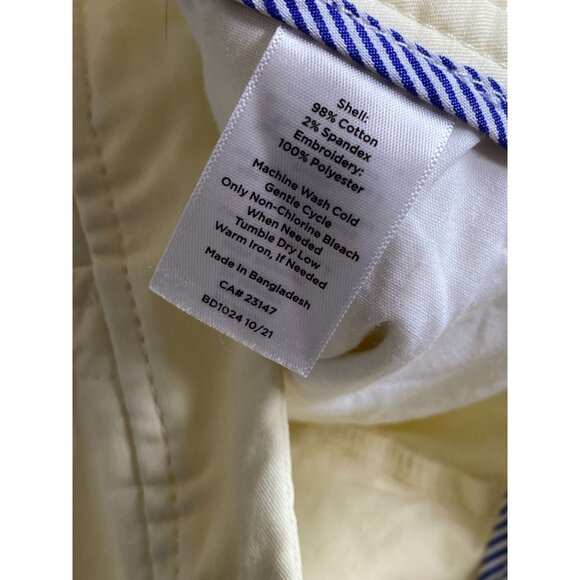 NWOT Talbots Womens Relaxed Chino Pants Lemon Embroidered Size 8 Petite Novelty - Picture 4 of 16